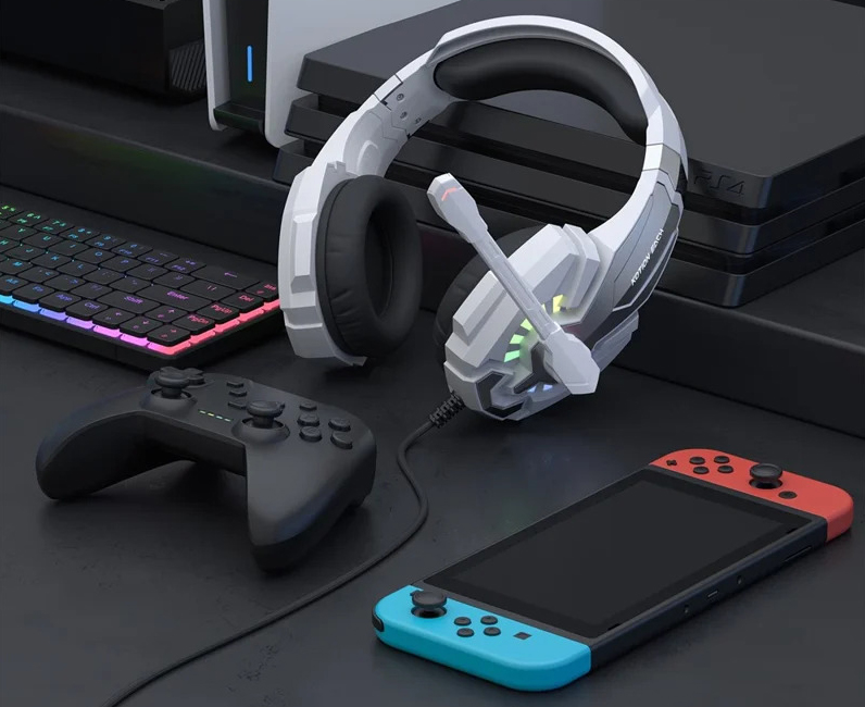 Игровая гарнитура KOTION EACH G9000 Plus для ПК и консолей с RGB-подсветкой и микрофоном